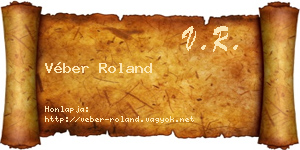 Véber Roland névjegykártya